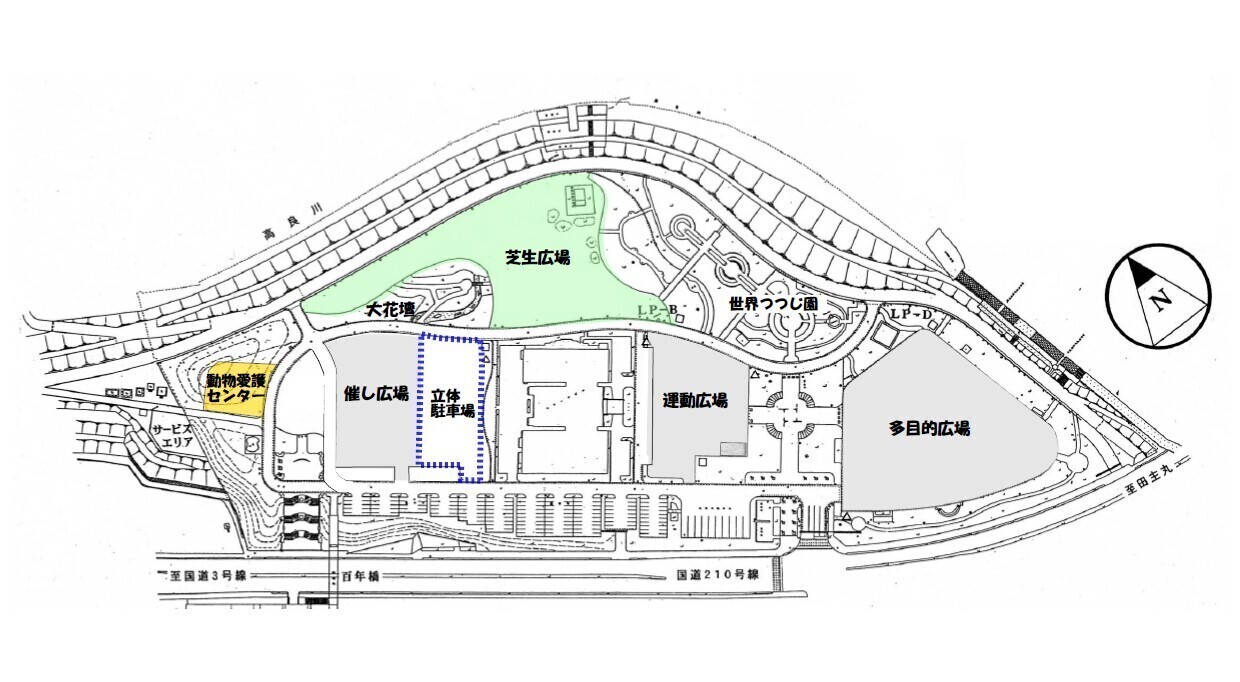 久留米百年公園の案内図