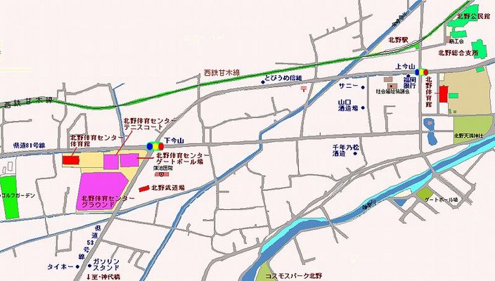 北野グラウンド地図
