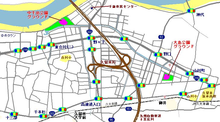 中干出公園グラウンド地図