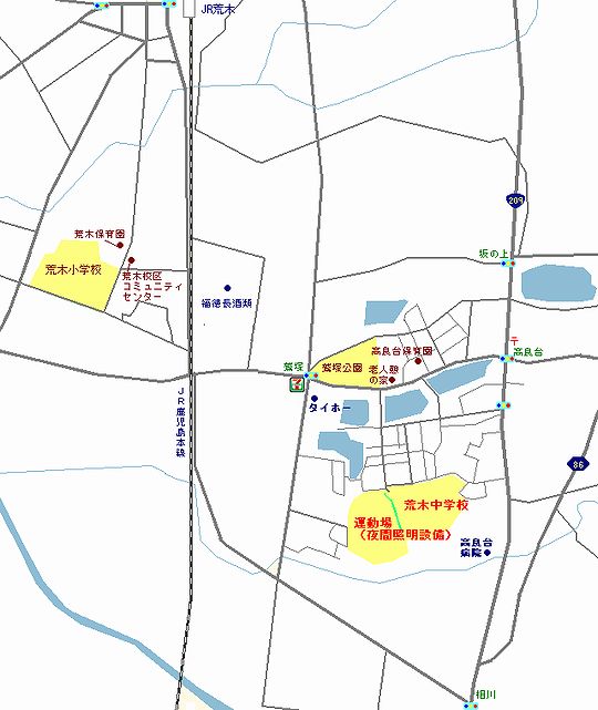 荒木中学校地図