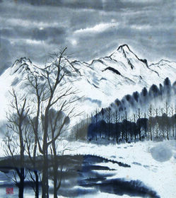 水墨画「風景」の画像