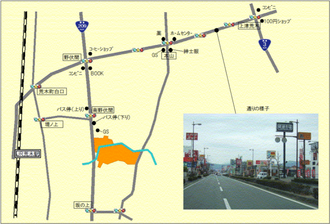 藤光産業団地の近隣地図