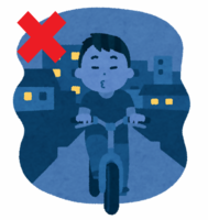 自転車　無灯火