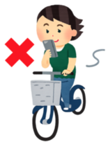 自転車　携帯電話の使用