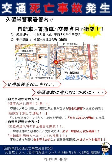 交通死亡事故発生
