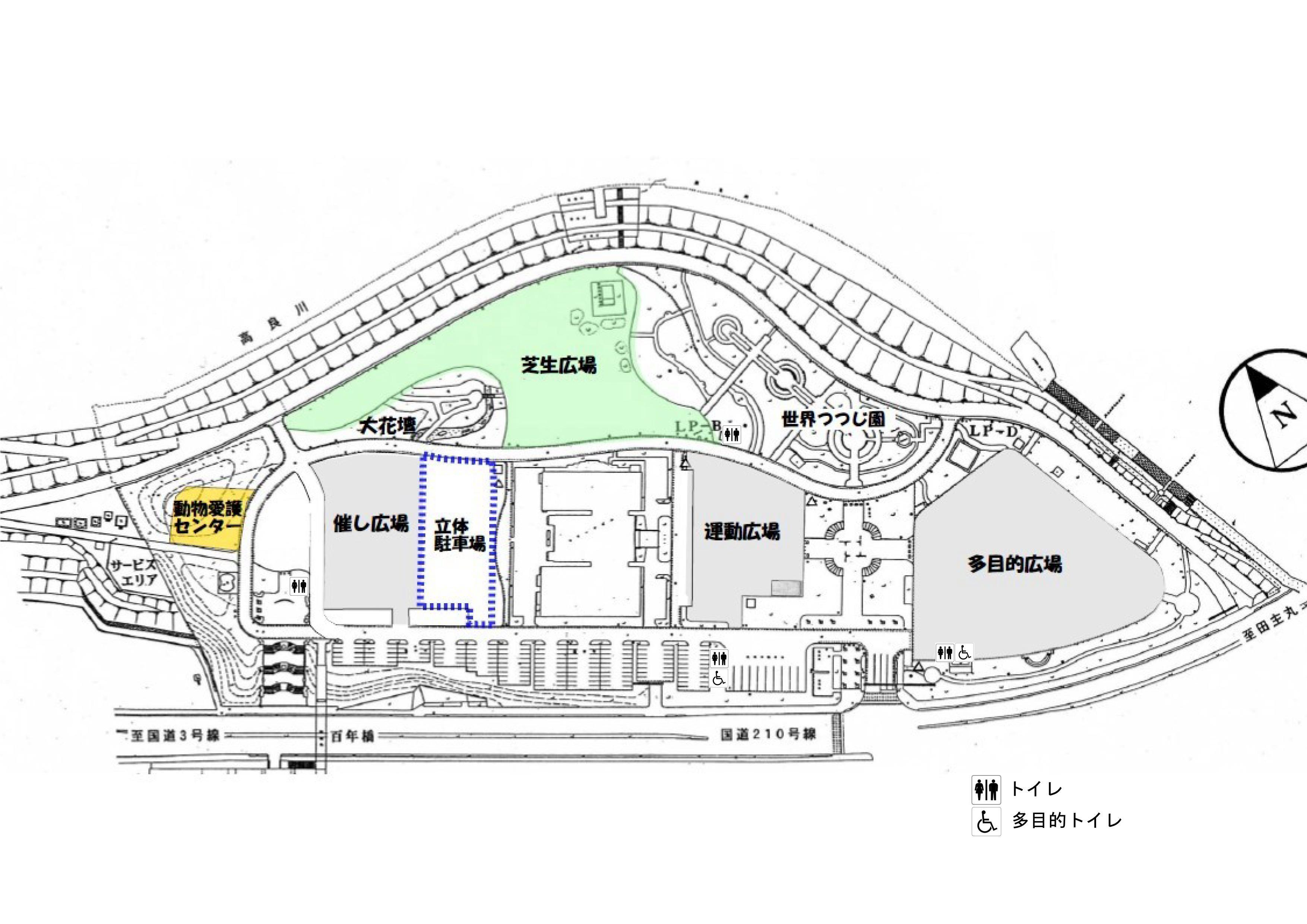 百年公園の平面図
