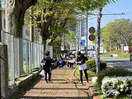 道守ボランティアの様子