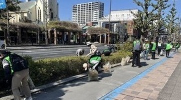 明治通り除草ボランティア活動状況