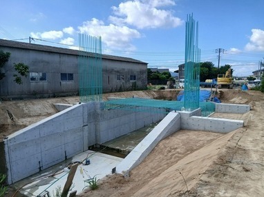 新川水門新設工事 施工中写真