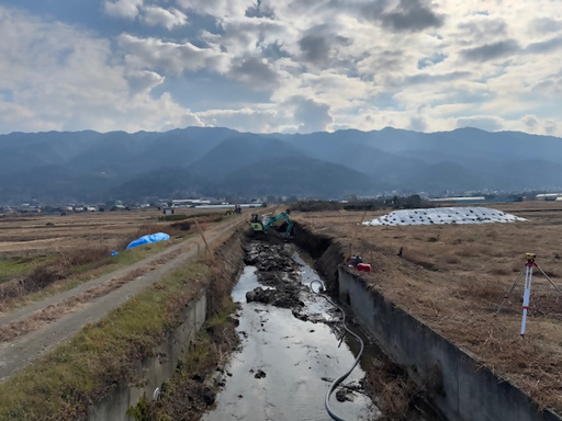 千ノ尾川の施工状況写真