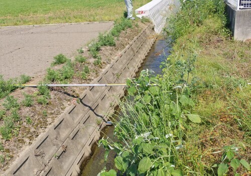 工事前の現況水路
