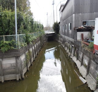 改修前の排水路の写真