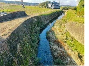 野添川浚渫の着工前の写真