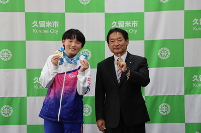 谷口雪舞さんと原口市長