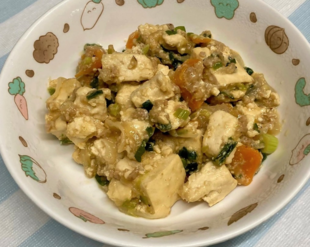 豆腐とひき肉のみそ煮の写真