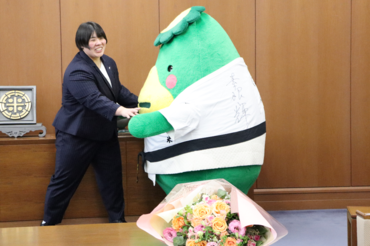 素根選手とくるっぱ