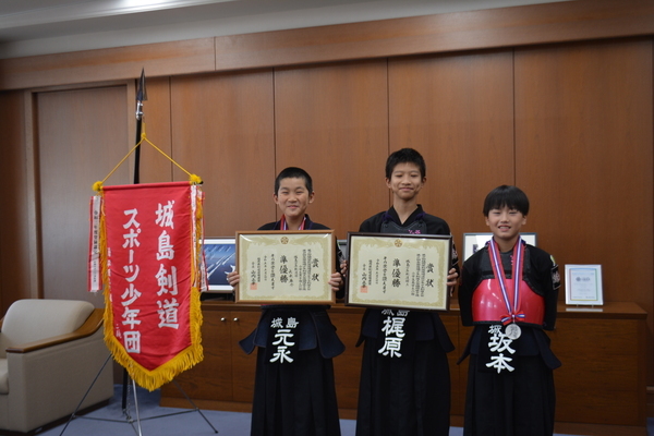 城島少年剣道部の選手たち