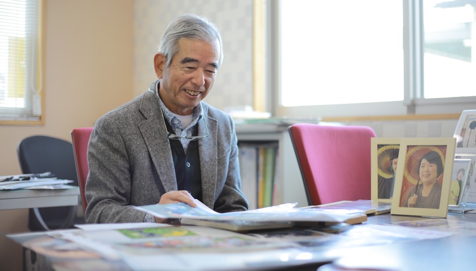 池口会長のインタビュー風景