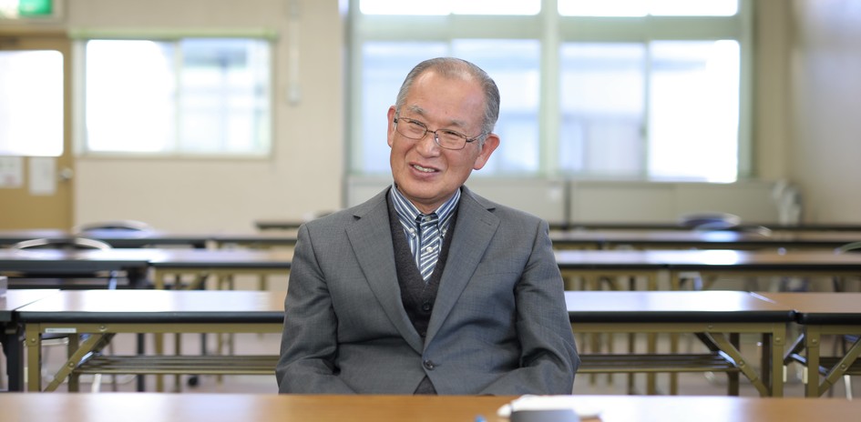 大坪会長のインタビュー風景