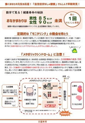 けんしん受診に関する資料の表面