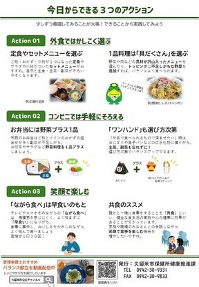 食生活に関する資料の裏面