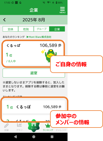 説明画像（企業内ランキング）