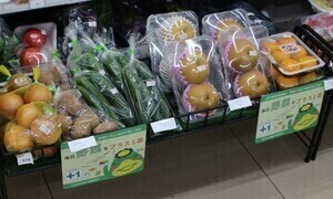 野菜売り場のPOP掲示の様子