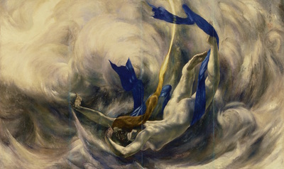 片多徳郎「霹靂」1919年北海道立近代美術館の右の画像