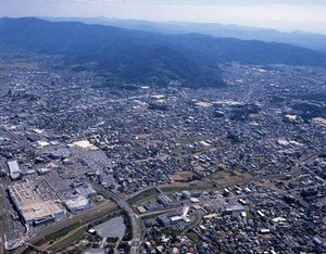 筑後国府跡がある合川町一帯