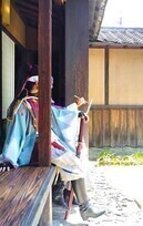 着物を着たコスプレ撮影の様子