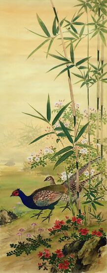 吉村丹鳳　野雉図
