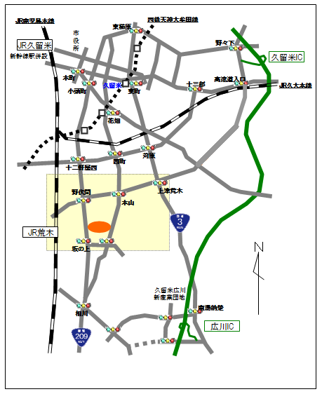 藤光産業団地の広域地図