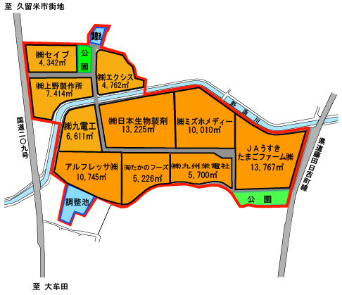 藤光産業団地区画図