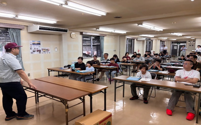 青果卸会社の方の講話の写真