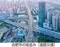 合肥市の街並み（道路交通）の画像