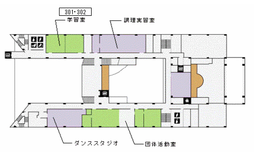 えーるピア久留米３階フロア図