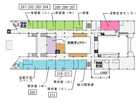 えーるピア久留米２階館内図