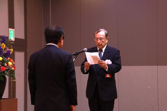 被表彰者謝辞の様子