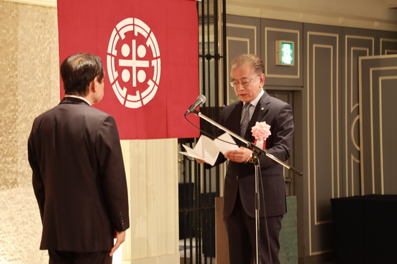 被表彰者謝辞の様子
