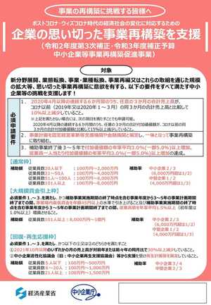 事業再構築補助金チラシ