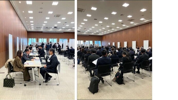 令和7年度大学等と久留米市内企業の交流会の風景