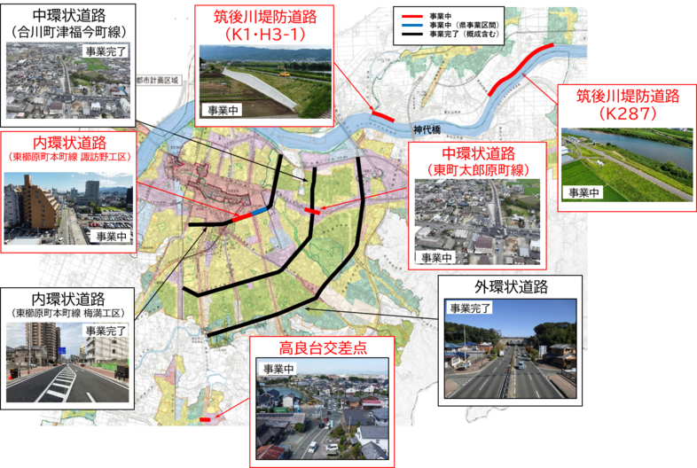 幹線道路整備位置図