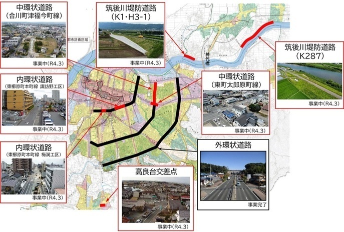 幹線道路整備位置図