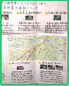 熊本地震の痕跡を断層図を使って説明