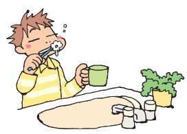 歯みがきのイラスト