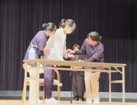 福岡県高校生「介護技術コンテスト」及び「生徒交流会」の画像