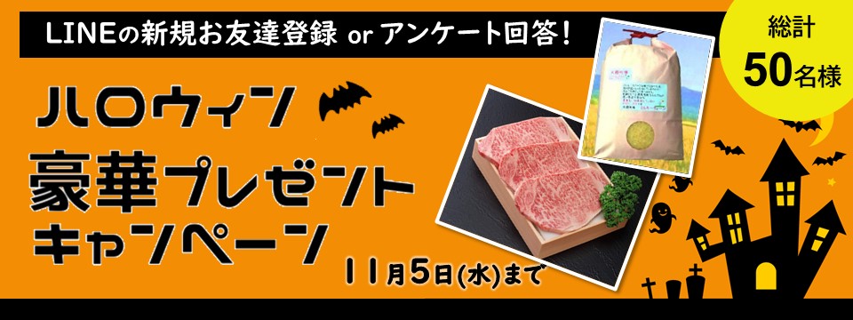 久留米市公式LINE登録者ハロウィン豪華プレゼントキャンペーンのご案内への画像リンク